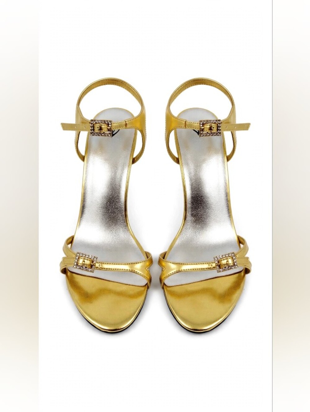 NEW!! Windsor Metallic Gold Ankle Stiletto Heels Size 8.50